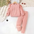 thumbnail image 2 of Gubotare Sweat Pants Set for Girls Girls Clothes Sweatshirt Top and Print Tight Pants 2 Piece Outfit for Kids 5T 6T (Pink,5-6 Years), 2 of 9