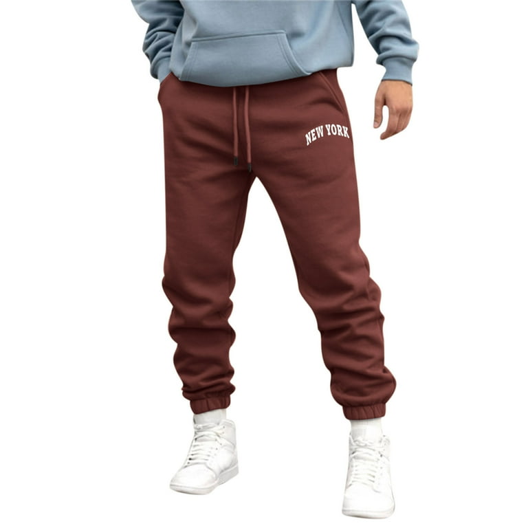 Ropa Para Hombre Fall Winter Loose Casual Lace Up Running Sports Trousers Pants Pants Fall 2024 Sweatpants For Men Men Joggers Pants Red 3XL Walmart