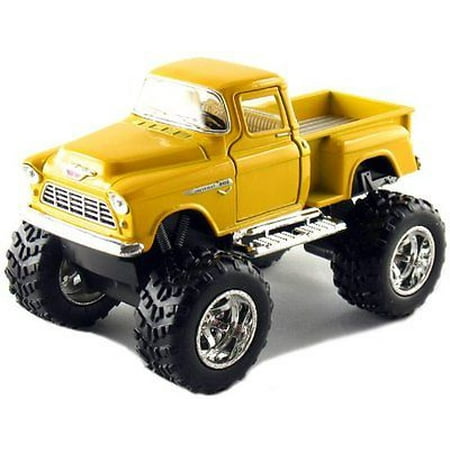 - Kinsmart Off Road Big Foot Monster 1955 Chevy Stepside PickUp Truck 1:32 Yellow!