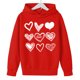 thumbnail image 4 of Sudadera con capucha y estampado de corazón de San Valentín, sudadera de manga larga para niños y niñas, chaqueta para niñas de talla mediana y grande., 4 of 7