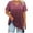 Wine, variant on Women Tops Savings Sawvnm Summer Tops Shirt for Women Women's Short Sleeved Solid Color Round Neck T-shirt Top Ladies Tops and Blouses