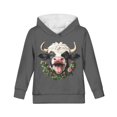 thumbnail image 6 of DISNIMO Christmas Cow Hoodie Kids 14-16 Hoodies for Boys Gray Pullover Hoodie Sweatshirts for Girls Sweatshirt with Hood and Pockets Childrens Long Sleeve Hoodie Fall Oversized Casual Teens, 6 of 7