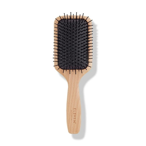 ELEVEN AUSTRALIA Wooden Paddle Brush Perfect Everyday Detangling Brush to Use During Blow Drying or Styling