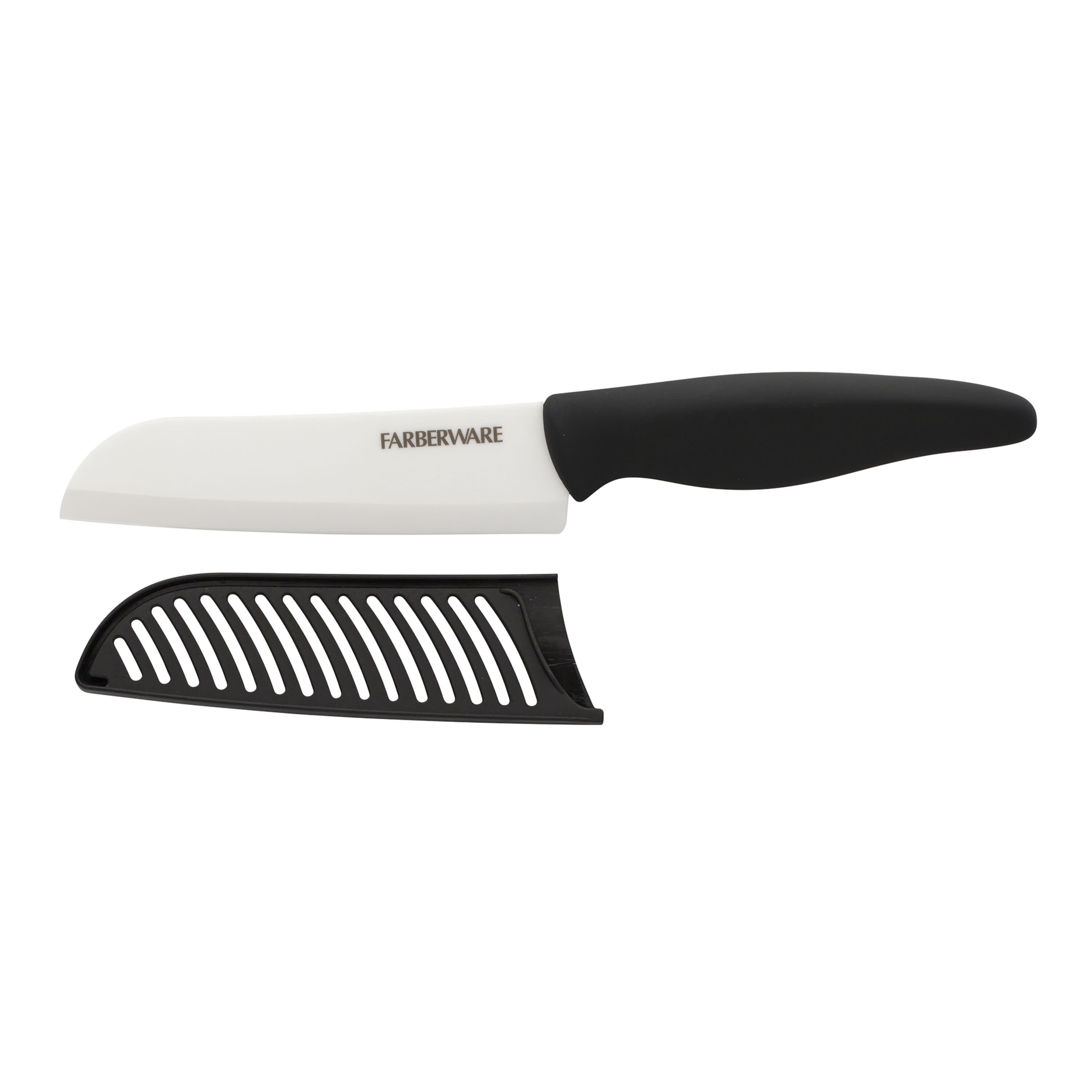 Farberware Professional 5inch Ceramic Santoku Knife with Black Blade