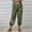 Army Green, variant on WXLWZYWL Womens Casual Pants Wide Leg Baggy Tapered Capri Drawstring Elastic Waist Ankle Trousers with Pockets