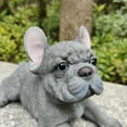 thumbnail image 5 of Hi-Line Gift Ltd. Tranquil Blue Hues: Polyresin Lying French Bulldog Figurine in Grey Blue, 5 of 6