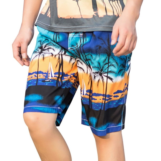 Pantalones cortos de surf en la playa para hombre, pantalones sueltos a la moda para hombre, brisa del mar de coco, personalidad junto al mar