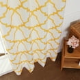 thumbnail image 3 of Quality Home Oxford Basketweave Reverse Moroccan Print Curtains – Stainless Steel Nickel Grommet Top – Yellow – 52"W x 84"L - (Set of 2 Panels), 3 of 4