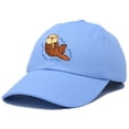thumbnail image 4 of DALIX Otter Cap Animal Dad Hat Embroidered Nature Mom Baseball Cap in Light Blue, 4 of 7