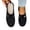 Black, variant on Womens Closed Toe Backless Slip On Mules, Wide Foot Sandals for Women Dressy, Comfortable Flat Loafers for Office Travel Casual Summer