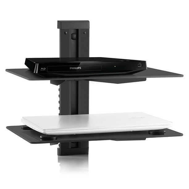 Double Floating DVD DVR Shelf â?? 2x Wall Mount AV Shelves ...