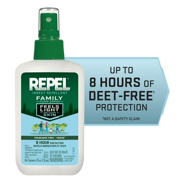 Repel Insect Repellent Family Pump Spray, DEET-Free, 4 Ounces