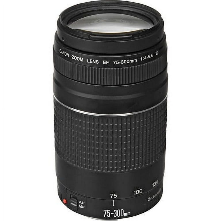 Canon EF 75-300mm f/4-5.6 III Lens (Black) + 500mm Preset Lens +