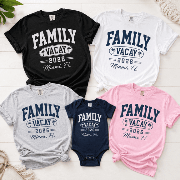 Custom Family Vacation Shirt, Matching Family Trip Tee, Personalized Travel Outfit, Beach Vacation Shirts, Family Reunion Gift