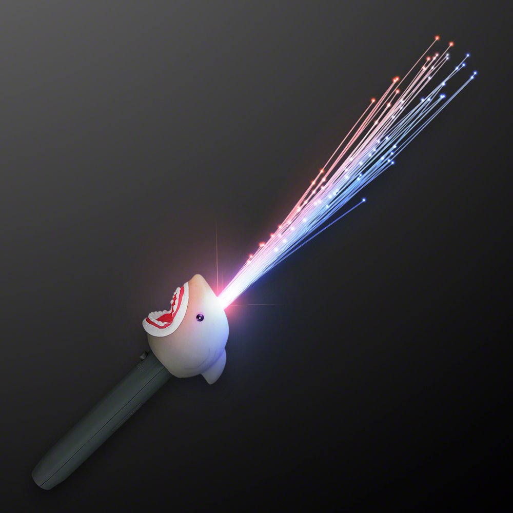 FlashingBlinkyLights Glow Shark LED Fiber Optic Light Up Wand Walmart