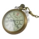 thumbnail image 1 of Reloj de bolsillo YONGSHENG mecánico cobre retro con segundero 24 horas, 1 of 5