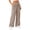 Khaki, variant on Wide Leg Corduroy Pants for Women Casual Lounge Drawstring Elastic Waist Work Pants with Pockets