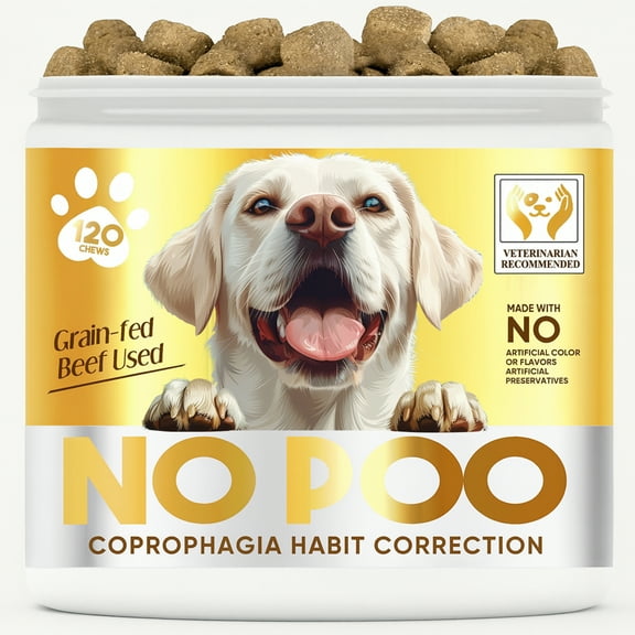 Stop Eating Poop for Dogs, No Poo Chews for Dogs, Stopping Dog from Eating Poop, - Premium Grain-Free Formula to Stop Dog Poop Eating Habit - Digestive Health & Balanced Nutrition for All Breeds, 120
