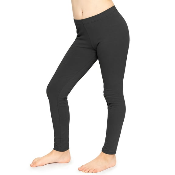 Stretch Is Comfort Stretchy Girl's Cotton Leggings Black XX-Large