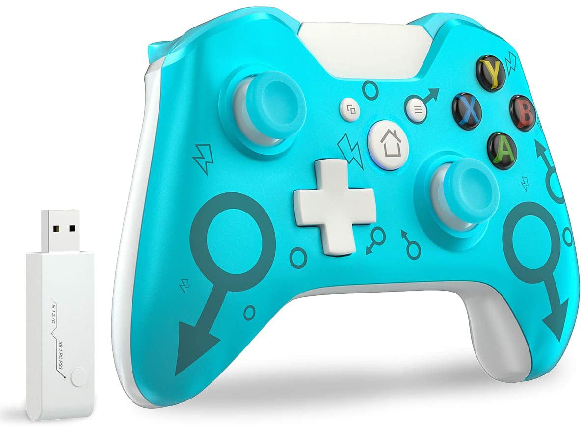 semester interference I'm proud Wireless Xbox Controller for Xbox One, Fit for Xbox Series S/X/Xbox One  S/One X/PS3 /One Elite/Windows 7/8/10, Wireless PC Gamepad with 2.4GHZ  Wireless Adapter BlUE - Walmart.com