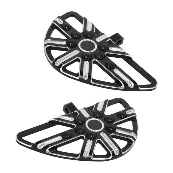 MaXpeedingrods Motorcycle Footpeg Floorboards, Front Foot Pegs Aluminum Foot Rest for Harley Davidson Electra Glide, Road Glide, Street Glide, Road King, Dyna, Softail, Sportster, V-Rod