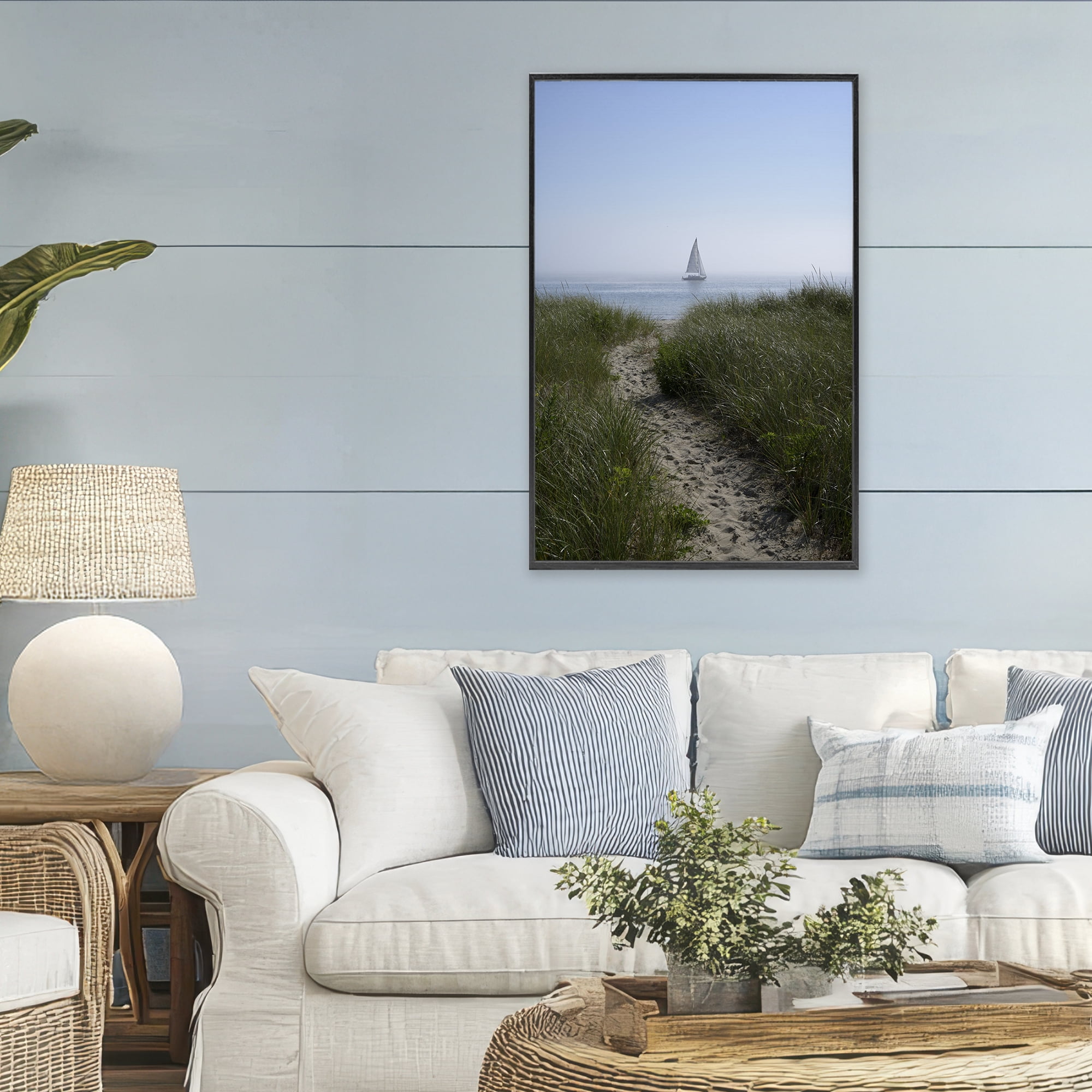 Stupell Industries Path to Morning Sail Black Framed Giclee Art, design by JLM Photographs
