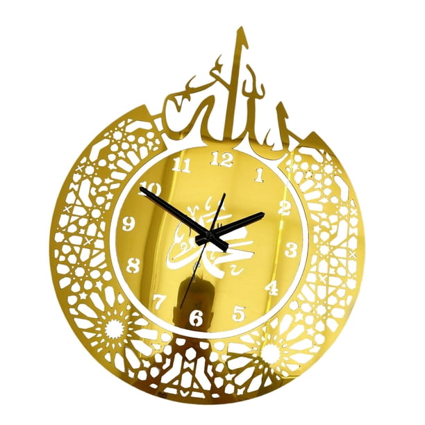 Decoración de reloj ed, reloj ed silencioso hecho a mano, funciona Oro Zulema Reloj de pared