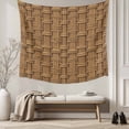thumbnail image 5 of Vintage Rattan Large Tapestry for Bedroom Wall Hanging Tapestry,Minimalist Abstract Wicker Texture Brown Ceiling Backdrop Tapestries Poster Blanket Wall Decor for Teens Room Living Room 100" x 59", 5 of 8