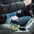 thumbnail image 4 of Yayeee 40oz Stainless Steel Tumbler with Straw and Handle Double-Wall Insulated Travel Water Bottle, Art Field, 4 of 8
