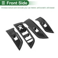 thumbnail image 5 of Unique Bargains Window Lift Switch Panel Trim Cover for Audi Q5L 2018 Front Rear Car Door Window Control Button Interior Accessories Carbon Fiber Black, 5 of 6