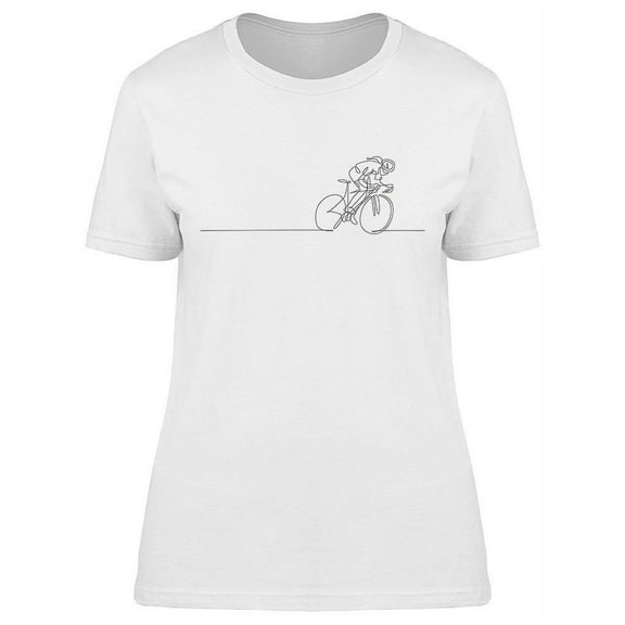 Woman Bicycle Racer T-Shirt Women -Image by Shutterstock, Female Medium