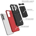 thumbnail image 3 of SaniMore for Samsung Galaxy S23 Plus Camera Protection Case with Invisible Sliding Card Slot, Rugged PC & TPU Bumpers Cover Folding Kickstand Upgraded Military Shockproof Protective Shell, Red, 3 of 10