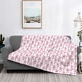 thumbnail image 5 of KLL Flamingo On Checkered Print Fleece Throw Blanket, Horizontal Fleece Bedding Cute Soft Blankets Comfy Fleece Flannel Plush Home Decor for Couch & Bed -60"x50", 5 of 9
