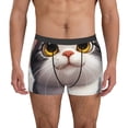 thumbnail image 1 of Fotbe Cute Cartoon Kitten Calzoncillos Tipo Boxer con Bolsa de Soporte Total para Hombre, X-Temp Fresco, Transpirable y de Secado Rápido-X-Large, 1 of 5