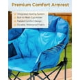 thumbnail image 2 of Slsy Oversized Heated Massage Camping Chair with Padded Armrests, 500 lb Weight Capacity, Portable Seat, Suitable for Camping, Picnics, and Outdoor Activities, 2 of 7