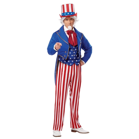 Disfraz Deluxe Tío Sam para Hombre Talla Grande de California Costumes