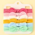 thumbnail image 1 of Conjunto de 3/4/6 unidades de lazos bonitos, diadema para bebé, turbante de Color sólido, bandas elásticas para el pelo para recién nacidos, accesorios para el cabello suaves para niñas Tan Jianjun  unisex, 1 of 2