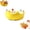 Yellow, variant on Ceramic Fruit Bowl Orange Shaped Serving Bowl, Cute Kitchen Decor Centerpiece with Colorful Ball Decoration(Orange)Q