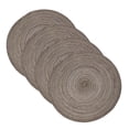 thumbnail image 1 of Uxcell 4 Pcs Manteles Individuales Redondos Tejidos, Mantel Lavable de 15 Pulgadas Resistente al Calor, Decorativo para Mesa de Comedor, Encimera, Café, 1 of 7