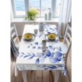 thumbnail image 3 of Blue Eucalyptus Rectangle Tablecloth, Botanical Plant Rustic Succulent Branch Waterproof & StainResistant Tablecloth, Washable Oil-proof Table Cover for Dining/Party/Wedding/Camping/Buffet 52x70 In, 3 of 9