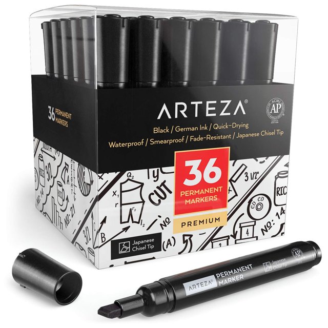 Marcadores Permanentes Arteza ARTZ-8711 Punta Cincel 36 Unidades Tinta Impermeable