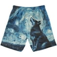 thumbnail image 2 of joogoo Kids Boys Swim Trunks Wolf in Night Beach Board Shorts Drawstring Swimsuit Kid Teen L, 2 of 6