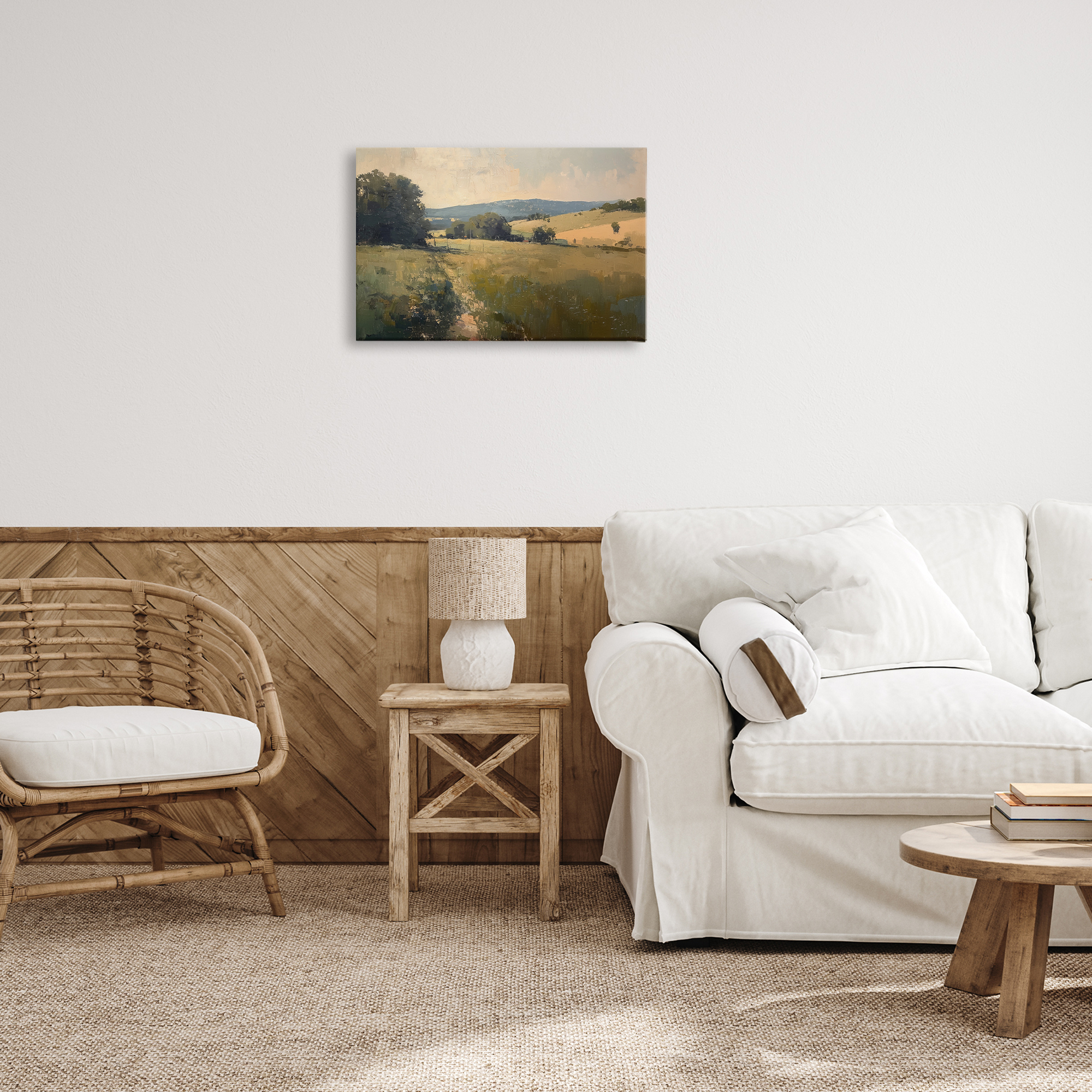 Stupell Industries Vast Country Landscape Landscape & Nature Painting Wrapped Canvas Art Print Wall Art, 24 x 16