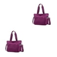 thumbnail image 4 of Wweixi 1/2/3 Sac Fourre-Tout Durable pour Femmes - Imperméable et Résistant à l'Usure, Multiples Poches Violet 2 Pcs, 4 of 6