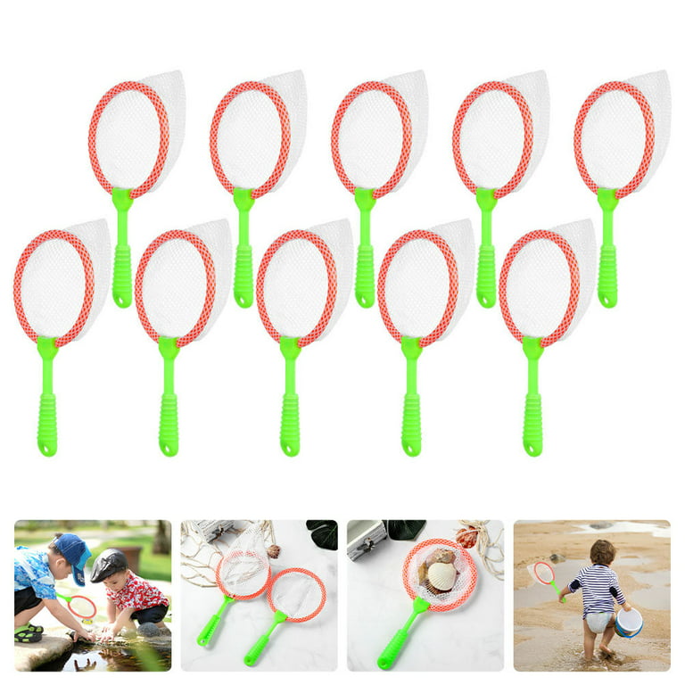 10 Pcs Portable Children Fishing Nets Outdoor Catching Fish Toy