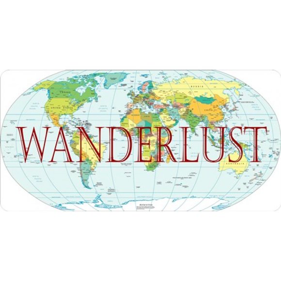 Wanderlust Photo License Plate