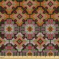 thumbnail image 2 of Ambesonne Cinnamon Color Fabric by the Yard Upholstery, Ethnic Oriental Look, 1 Yard, Ginger Multicolor, 2 of 5