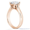 thumbnail image 3 of Square Cut Forever ONE D-E-F Moissanite 4-Prong Basket Solitaire Engagement Ring in 14k Rose Gold, 3 of 4