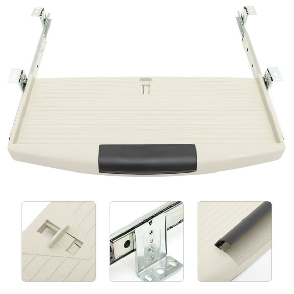 CRAFTHROU Mountable Keyboard Tray 1Pcs in Grey for Under Desk Storage