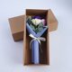 thumbnail image 1 of Xiao Hua Espuma floral para regalo de flores artificiales, regalo de 3 ramos, caja de claveles para madre, rosas, jabón, flores artificiales, decoración otoñal para el hogar (morado)., 1 of 4